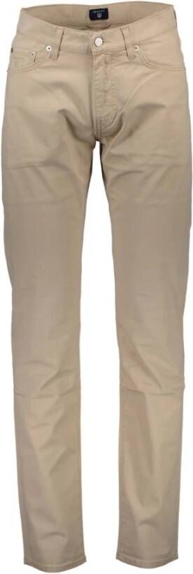 Gant Straight Trousers Beige Heren
