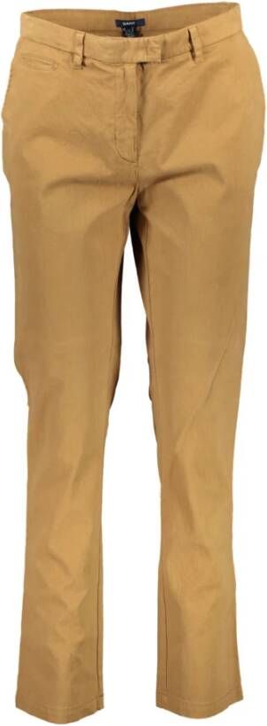 Gant Straight Trousers Beige Heren