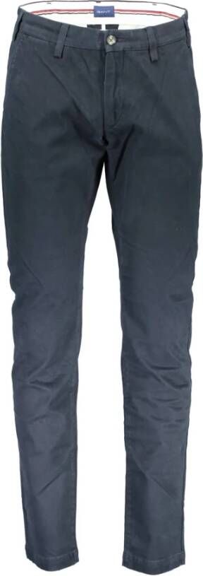 Gant Straight Trousers Blauw Heren