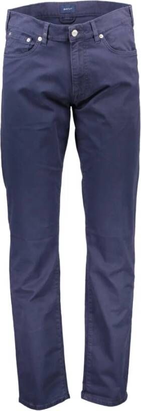 Gant Blauwe Katoenen Jeans Broek 5-Pocket Broek Blue Heren - Foto 2