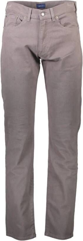 Gant Straight Trousers Grijs Heren