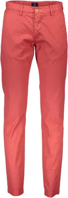 Gant Straight Trousers Rood Heren