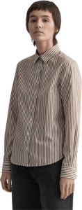 Gant Striped cotton poplin shirt Beige Dames