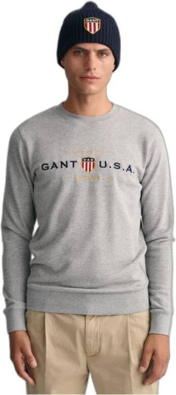 Gant Sweatshirt Banner Shield Grijs Heren