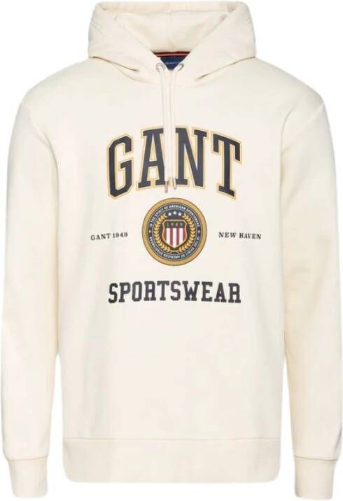 Gant Moderne Crest Sweatshirt Beige Heren