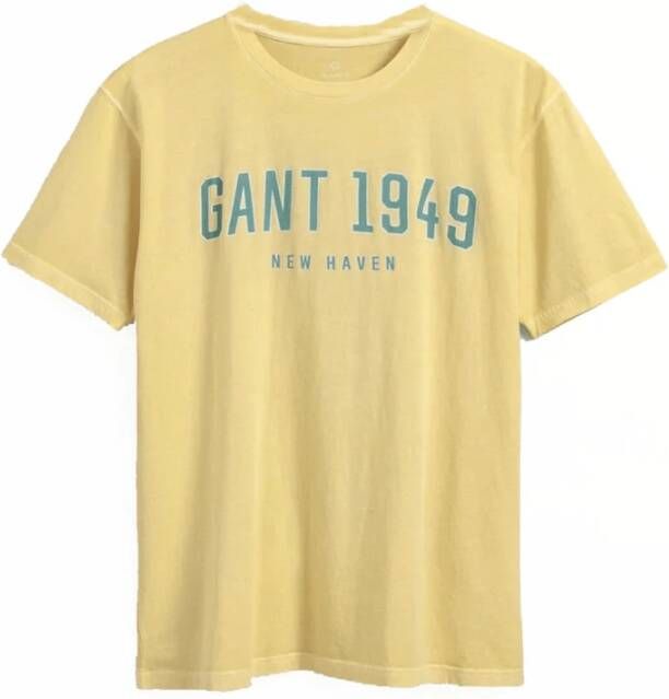 Gant T -shirt 1949 Geel Heren