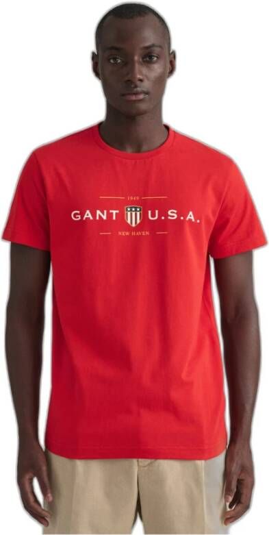 Gant Shirt met print D1. BANNER SHIELD SS T-SHIRT