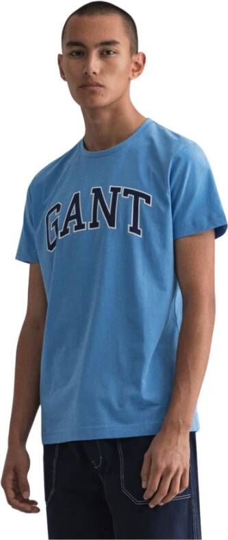 Gant T-shirt Graphic Logo Blauw