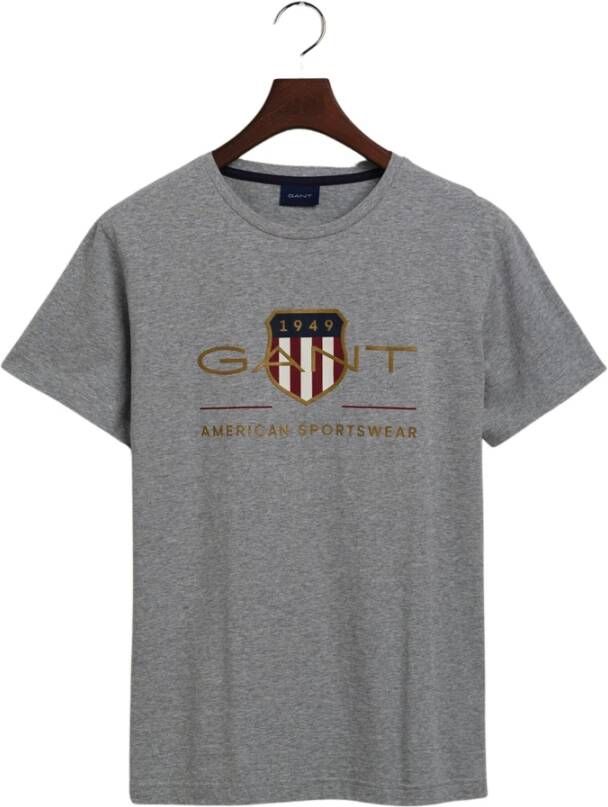 Gant T-Shirts Grijs Heren