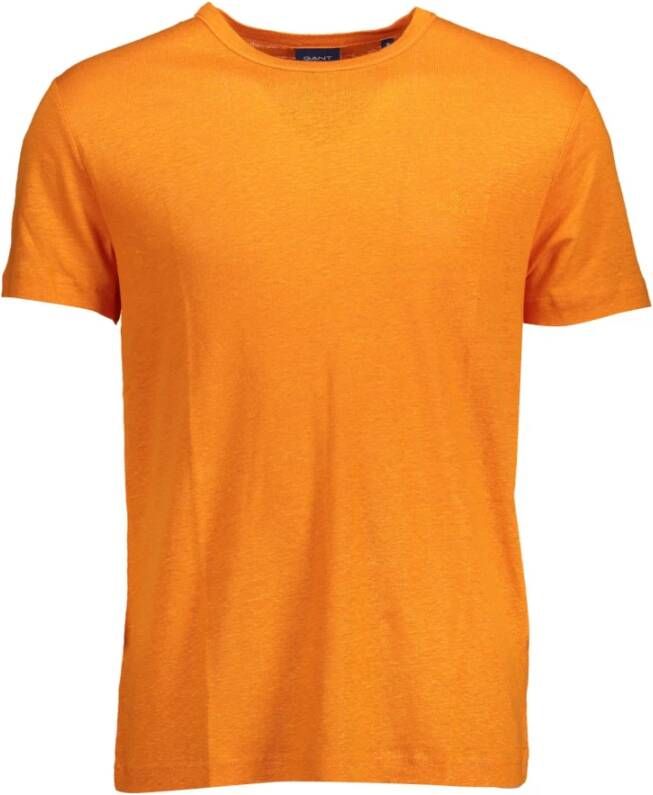 Gant Geborduurd Biologisch Katoenen T-Shirt Orange Heren
