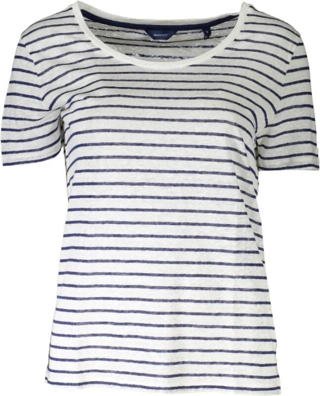 Gant White Tops T-Shirt Wit Dames