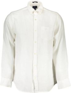 Gant Overhemd Regular Fit linnen wit