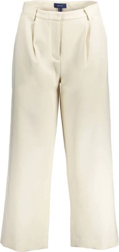 Gant Beige Polyester Broek met 4 Zakken Beige Dames
