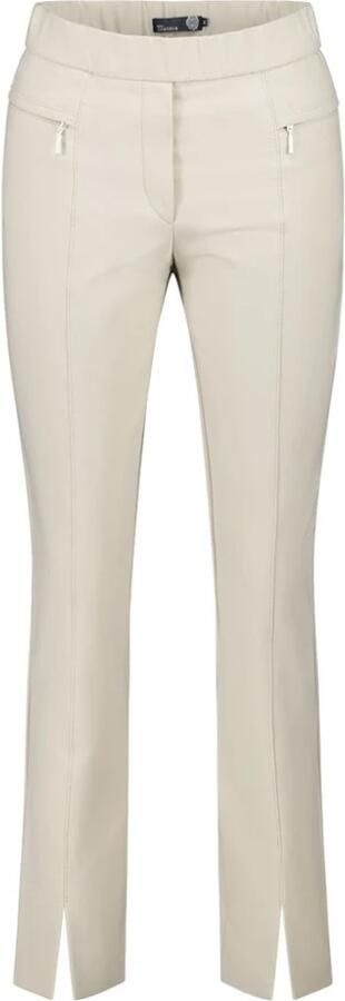 Gardeur cropped slim fit broek Zene43 zand