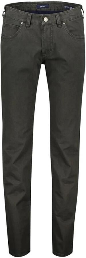 Gardeur Groene effen katoenen jeans Green Heren
