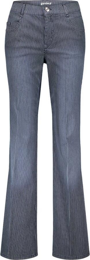 Gardeur straight regular waist broek blauw - Foto 3