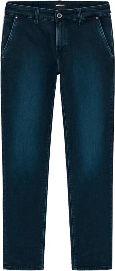 GAS Blauwe Katoenen Stretch Jeans voor Mannen Blue Heren