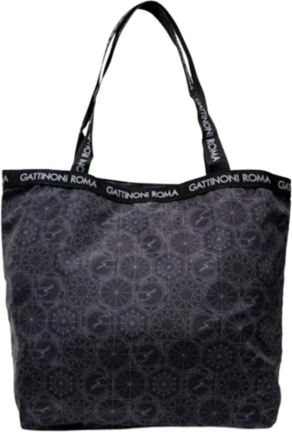 Gattinoni Stijlvolle Nylon Shopper Tas Black Dames - Foto 4