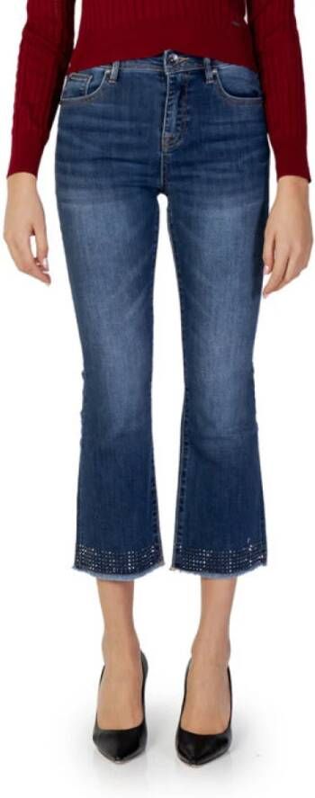 Gaudi Blauwe versleten effect jeans voor vrouwen Blue Dames