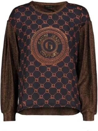 Gaudi Lange Mouw T-shirt Brown Dames