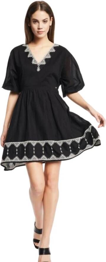 Gaudi Boho -jurk Zwart Dames