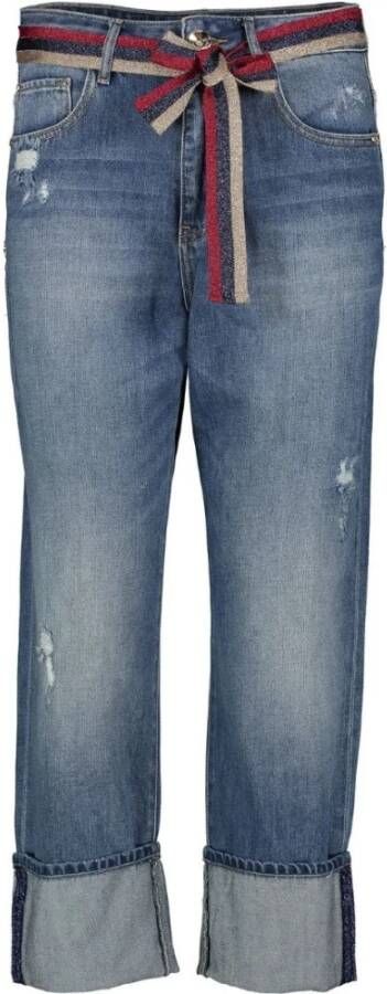 Gaudi Stijlvolle Cropped Jeans voor Vrouwen Blue Dames