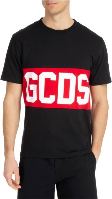 Gcds Logo Patroon T-shirt Black Heren