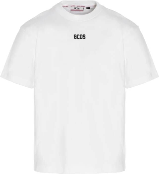Gcds Basic Logo Regelmatig T-shirt Wit Heren