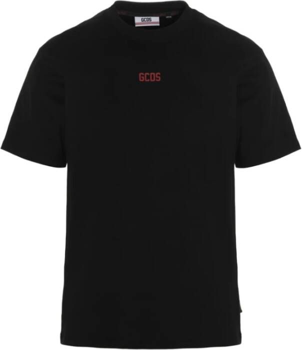 Gcds Basic Logo Regelmatig T-shirt Zwart Heren