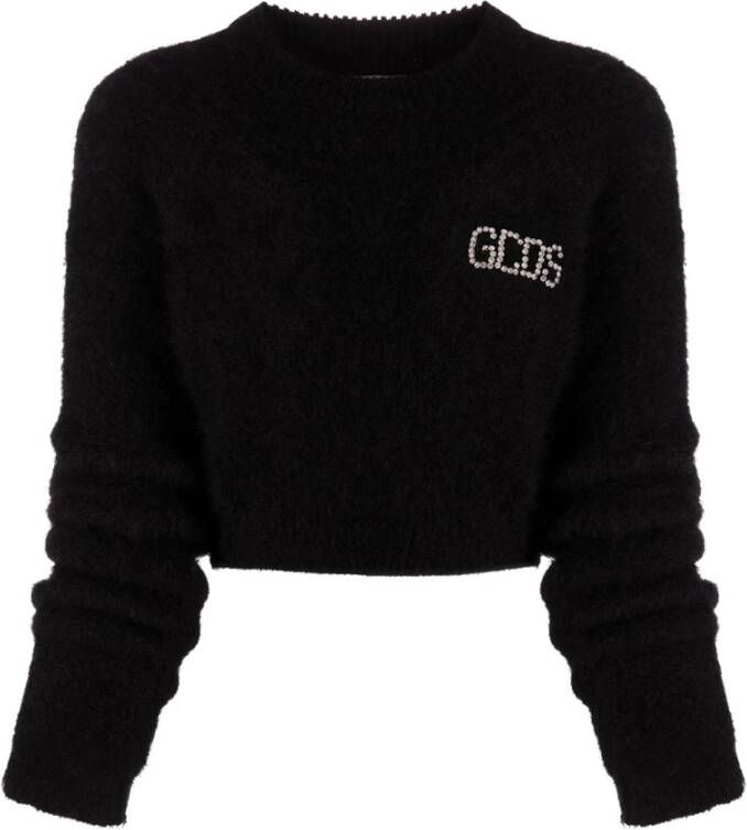 Gcds Black stretch mohair blend sweater Zwart Dames