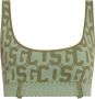 Gcds Cropped top with monogram Groen Dames - Thumbnail 1