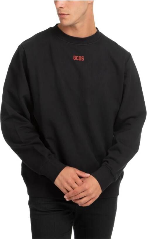Gcds Effen Logo Sweatshirt Zwart Heren