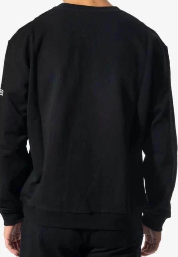 Gcds Essentials Katoenen Crewneck Sweatshirt Zwart Black Heren