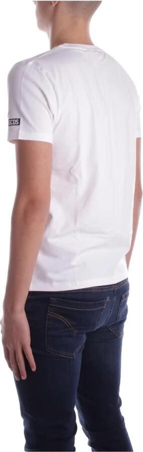 Gcds Witte Katoenen T-shirt met Logo White Heren - Foto 4