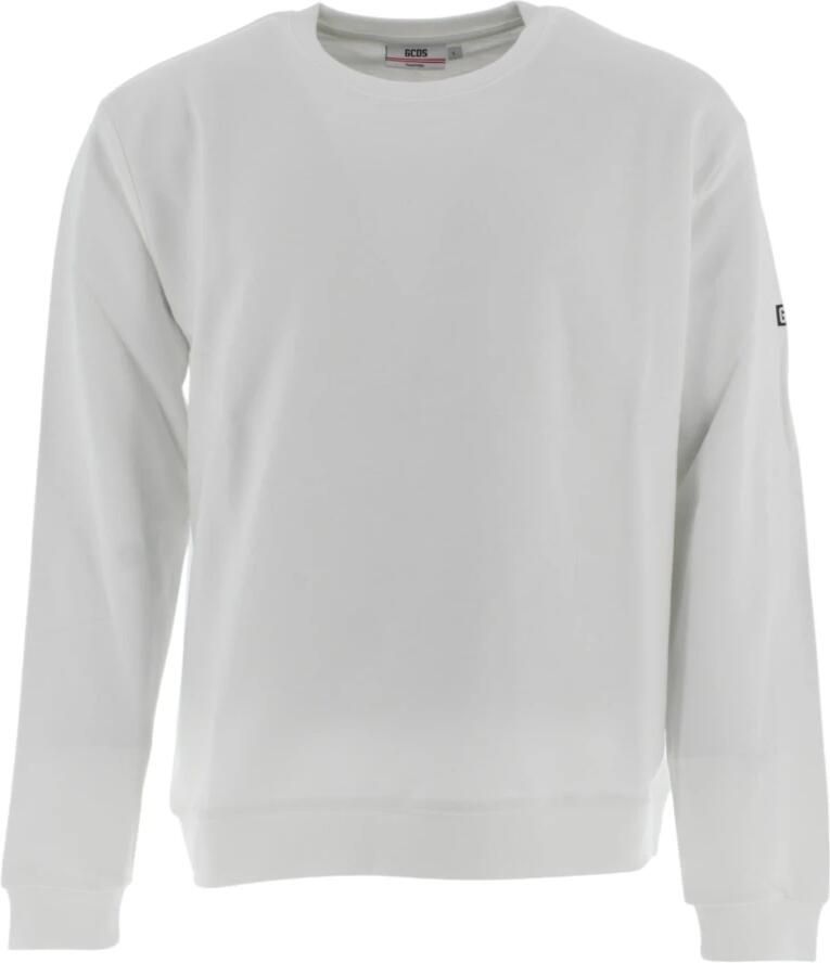 Gcds Halve-Zip Katoenen Sweatshirt met Logodetail White Dames