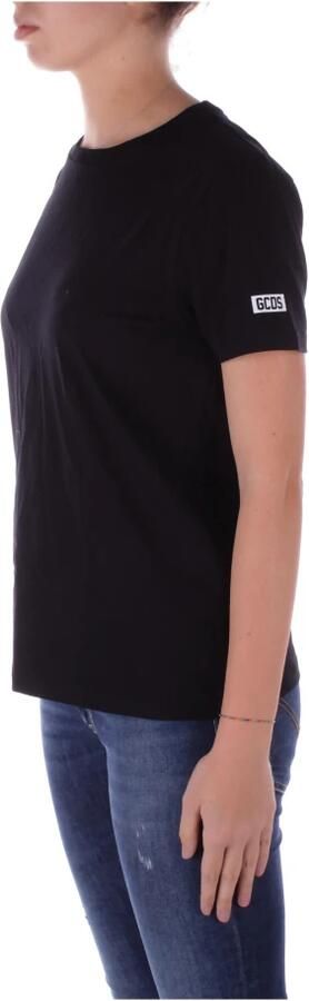 Gcds Zwart Logo Voorkant T-shirt Black - Foto 5