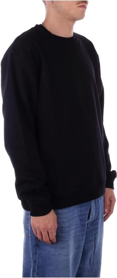 Gcds Essentials Katoenen Crewneck Sweatshirt Zwart Black Heren - Foto 7