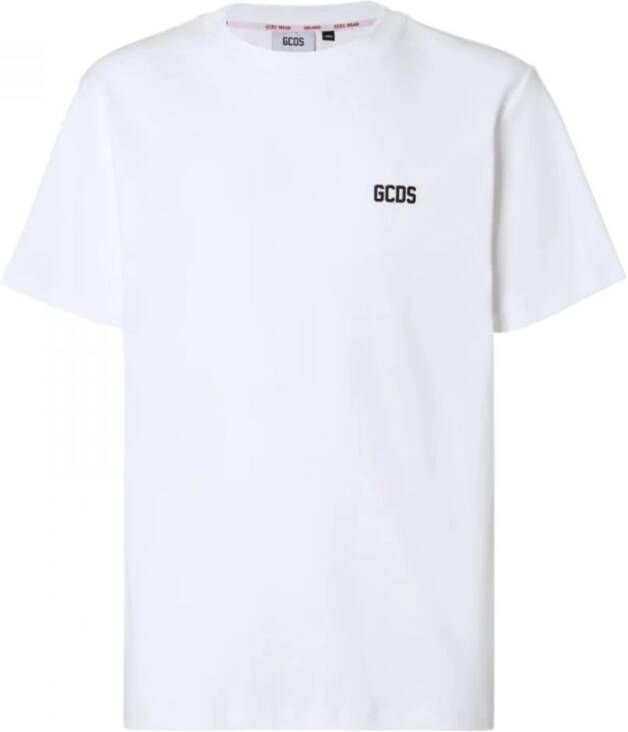 Gcds Heren T-shirt van katoen met logo print White Heren