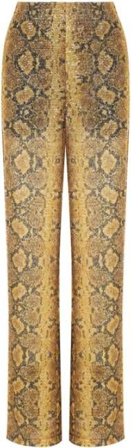 Gcds Leather Trousers Yellow Dames
