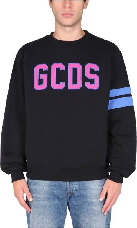 Gcds Logo geborduurd sweatshirt Zwart Heren