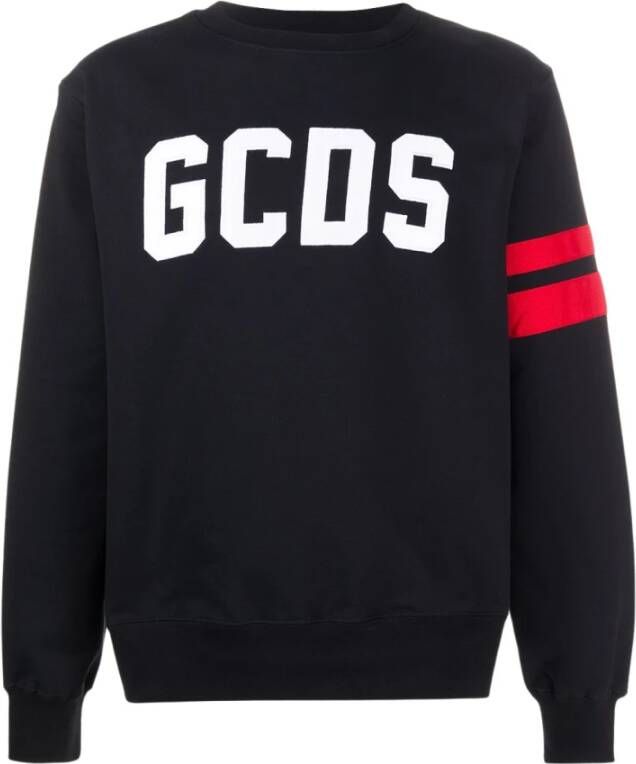 Gcds logo patch stripe detail sweatshirt Zwart Heren