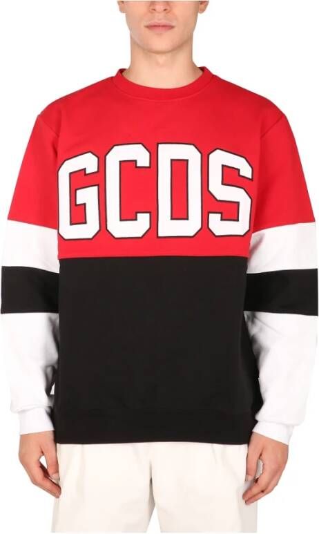 Gcds Logo-Print Sweatshirt Rood Heren