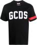 Gcds Logo-Print T-Shirt met Streepafwerking Zwart Heren - Thumbnail 1