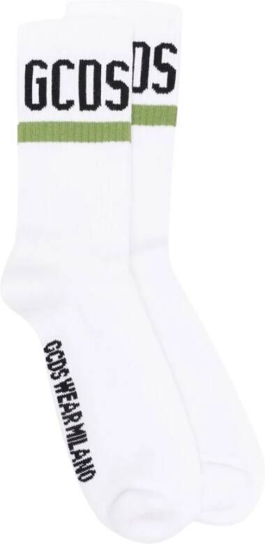 Gcds Logo Socks White Dames