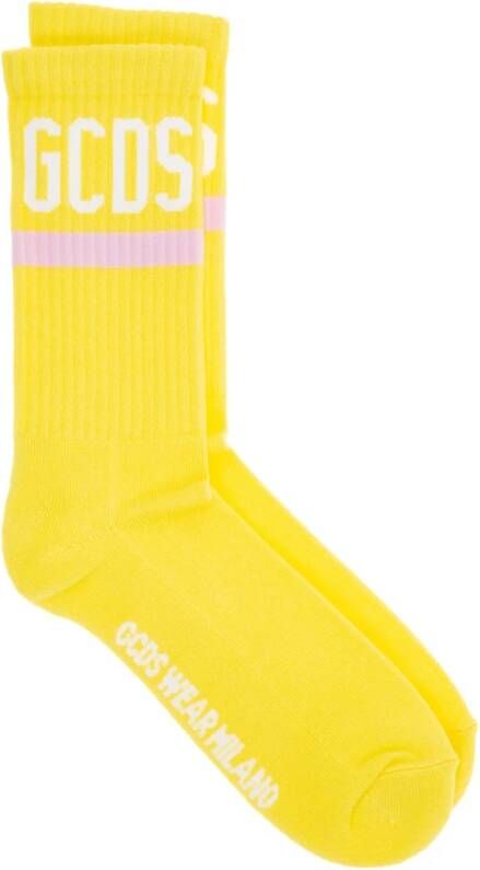 Gcds Logo Socks Yellow Dames