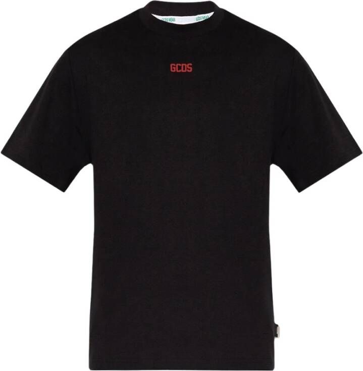 Gcds Zwart T-shirt met logo-print Black Heren