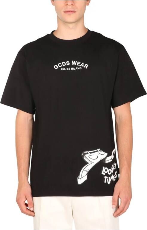 Gcds Looney Tunes Print T-shirt Zwart Heren
