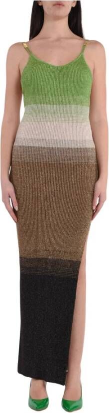Gcds Ribbed sleeveless dress Green Dames