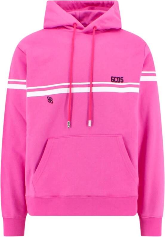 Gcds Men& Clothing Sweatshirts Pink Ss23 Roze Heren