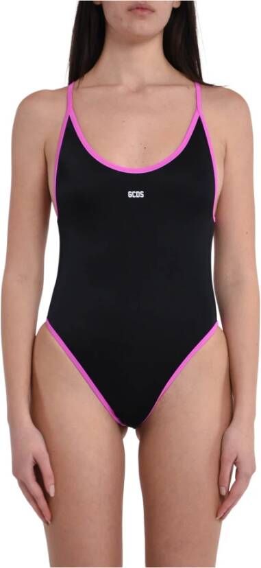 Gcds One-piece swimsuit with logo Zwart Dames